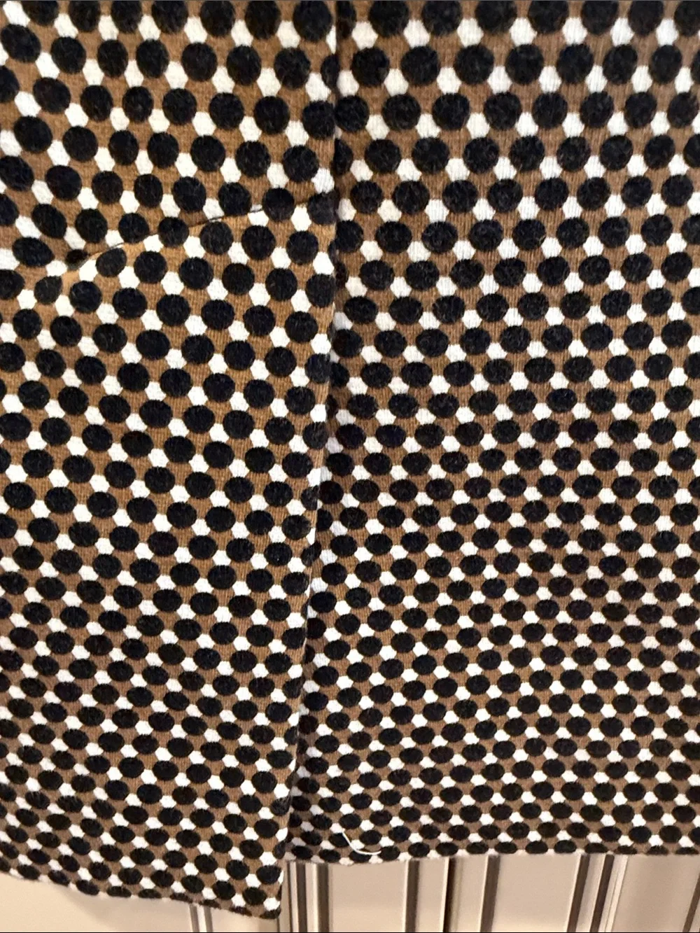 Ann Taylor Black, brown  and White Geometric Pencil Skirt